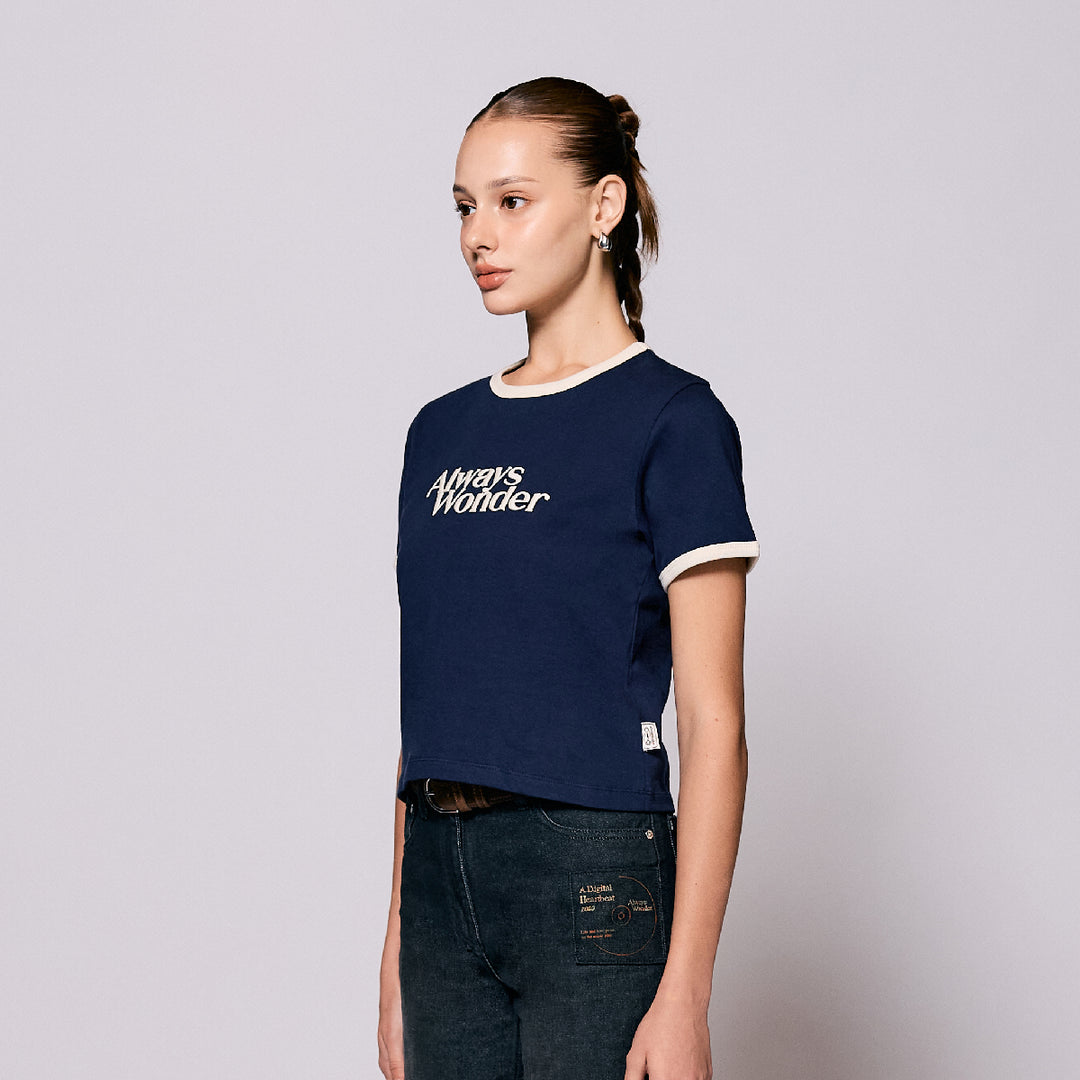 AlwaysWonder | 'A Digital Heartbeat' Navy Baby Tee
