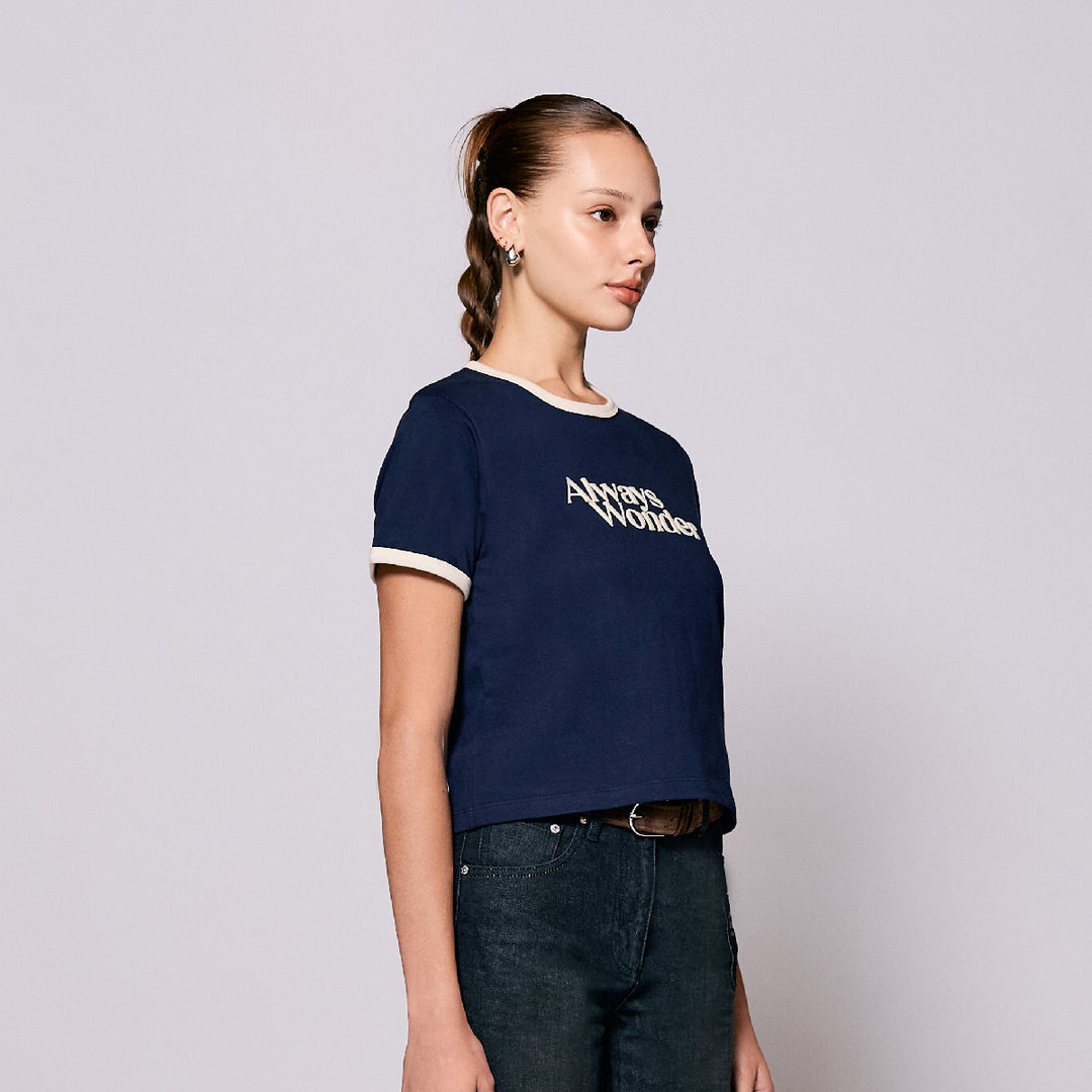 AlwaysWonder | 'A Digital Heartbeat' Navy Baby Tee