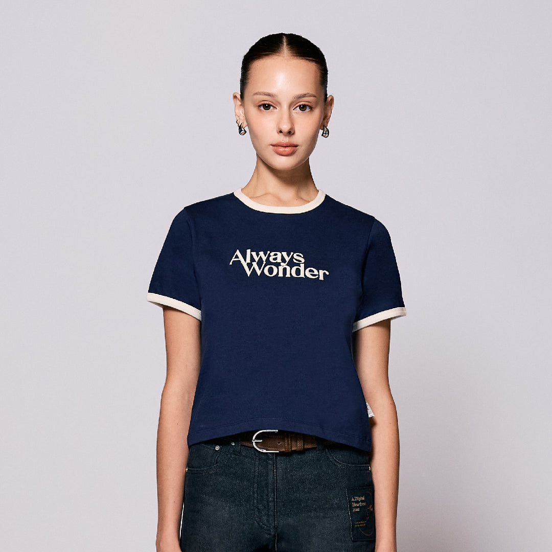 AlwaysWonder | 'A Digital Heartbeat' Navy Baby Tee