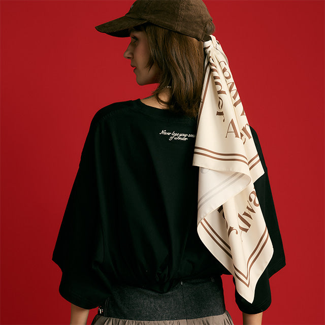 AlwaysWonder | 'Roll with Love' Cream Scarf