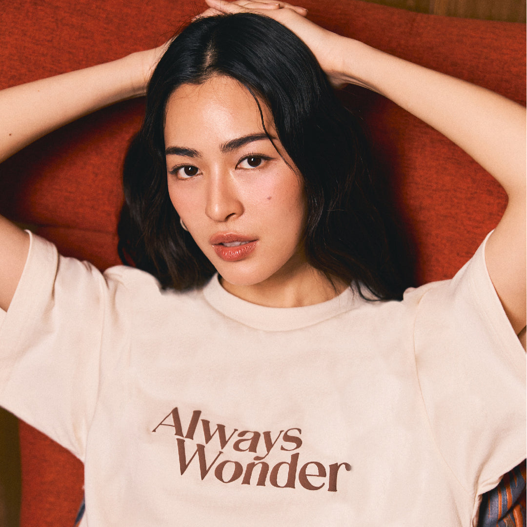 AlwaysWonder | 'A Digital Heartbeat' Cream T-Shirt