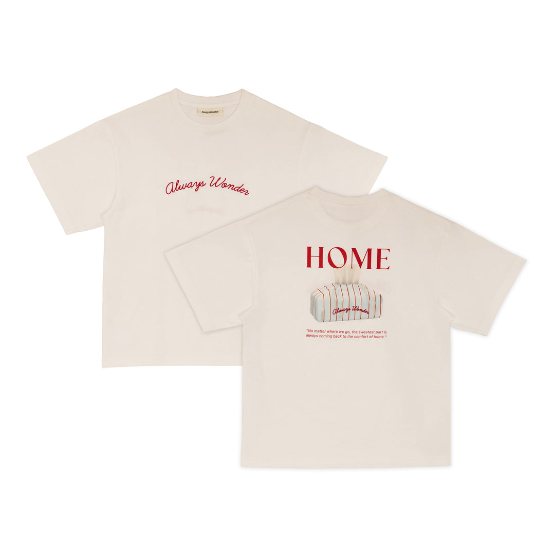 Homey Days Oversized Tee | White cloud