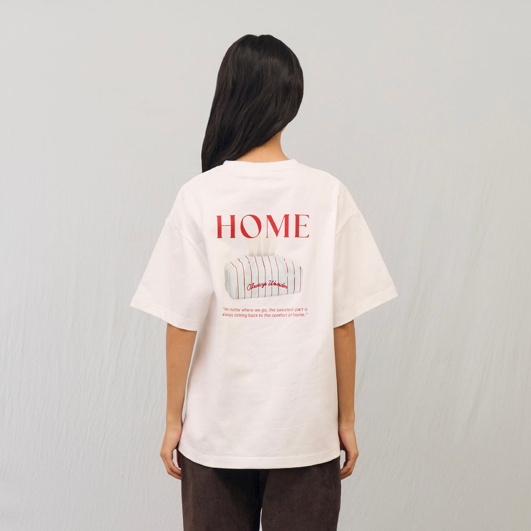 Homey Days Oversized Tee | White cloud