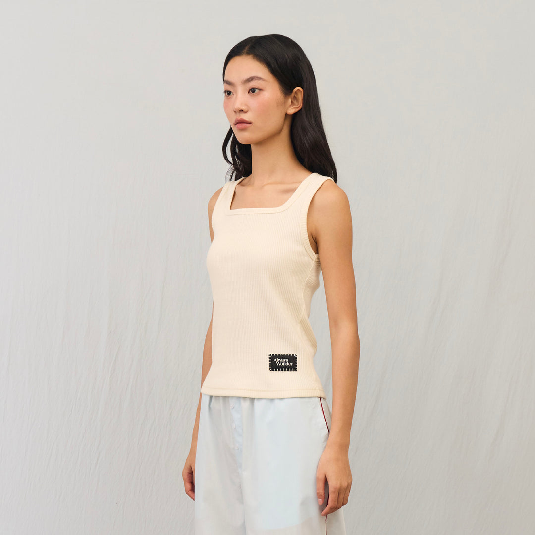 Calm Square Tank | Soft Cream
