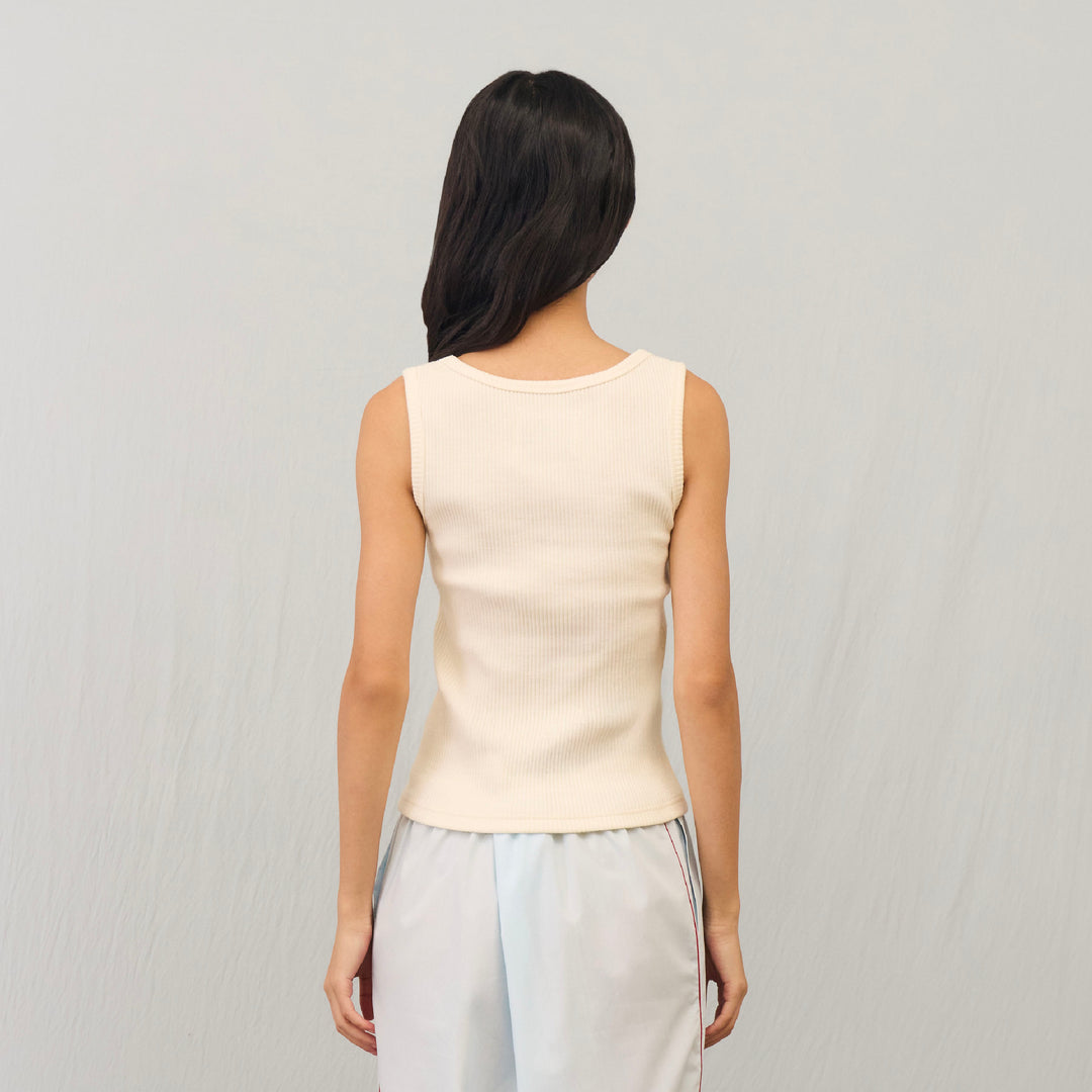 Calm Square Tank | Soft Cream