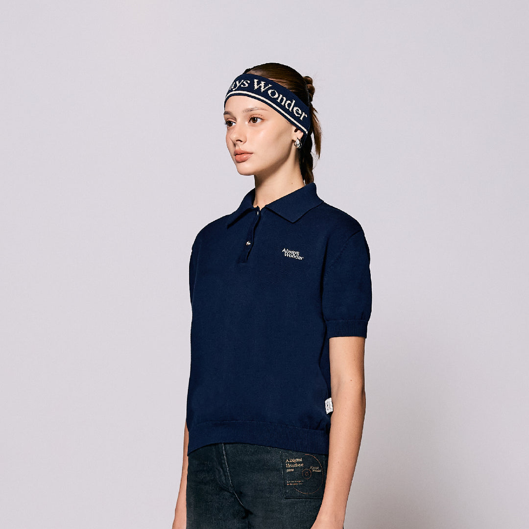 AlwaysWonder | 'A Digital Heartbeat'  Navy Polo Shirt
