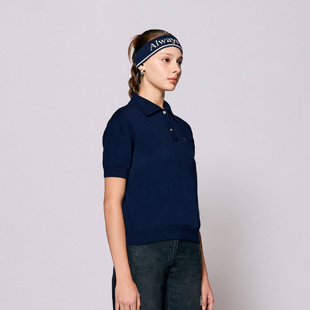 AlwaysWonder | 'A Digital Heartbeat'  Navy Polo Shirt