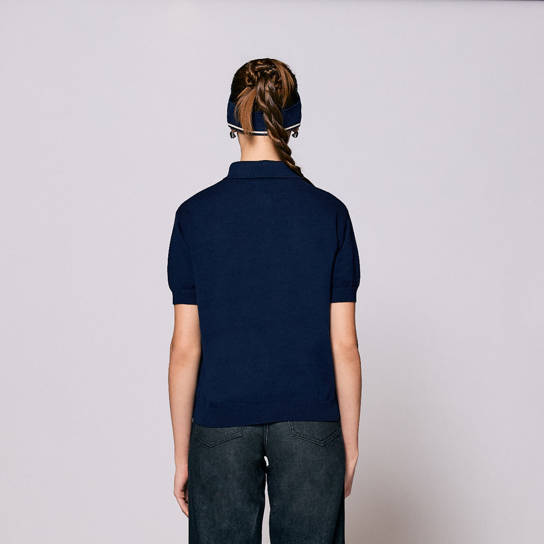 AlwaysWonder | 'A Digital Heartbeat'  Navy Polo Shirt