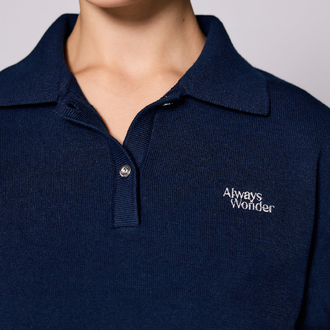 AlwaysWonder | 'A Digital Heartbeat'  Navy Polo Shirt