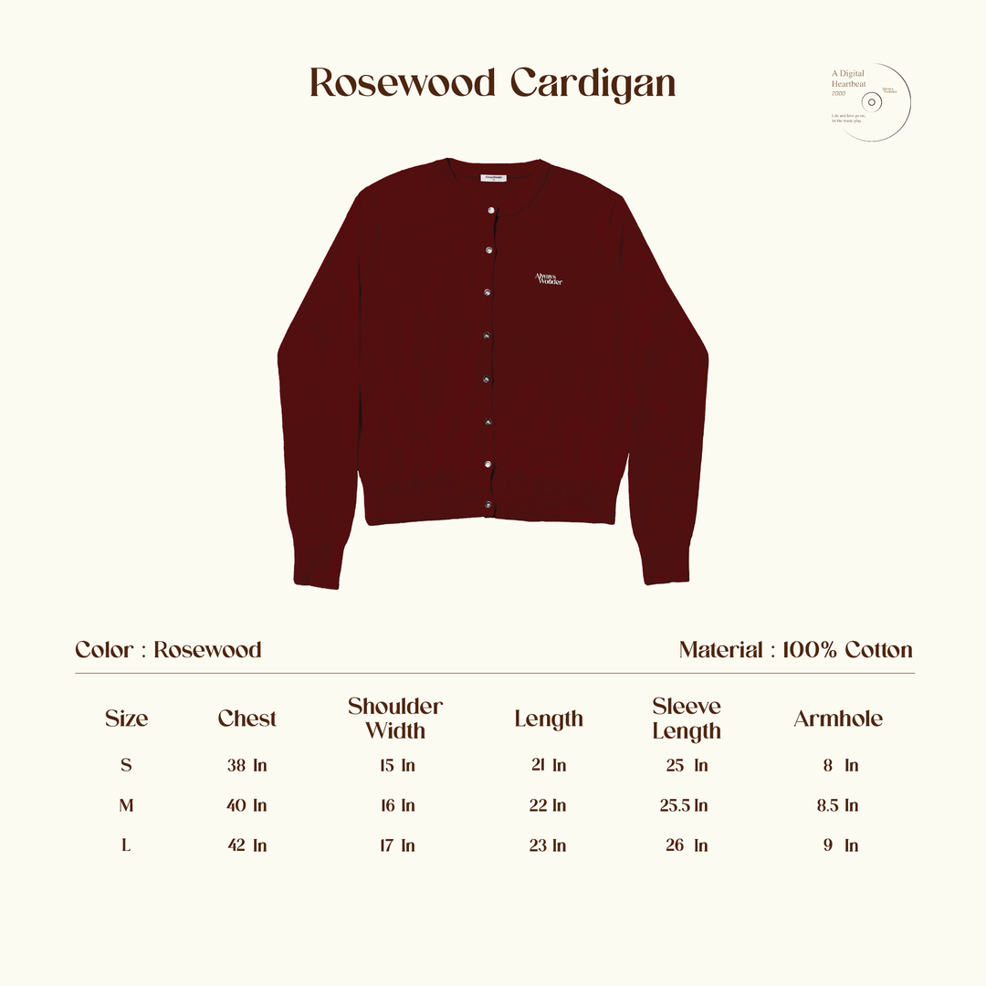 AlwaysWonder | 'A Digital Heartbeat' Rosewood Cardigan
