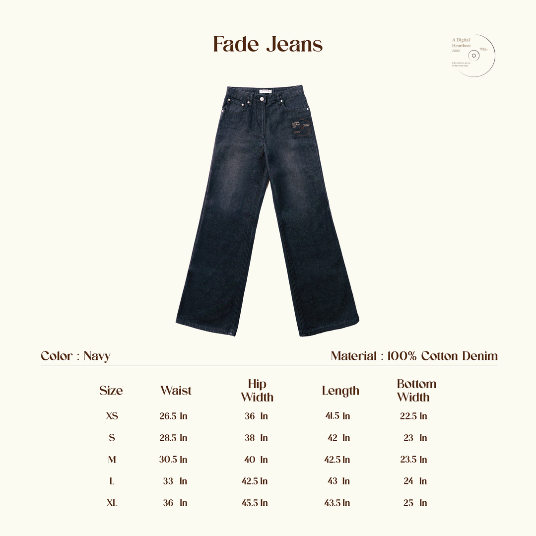 AlwaysWonder | 'A Digital Heartbeat' Fade Black Jeans