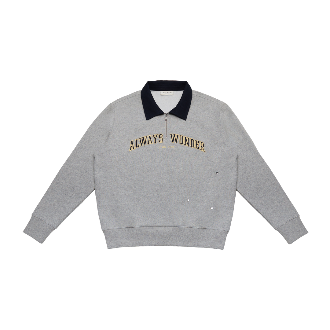 Campus Half-Zip Sweater | Locker Gray
