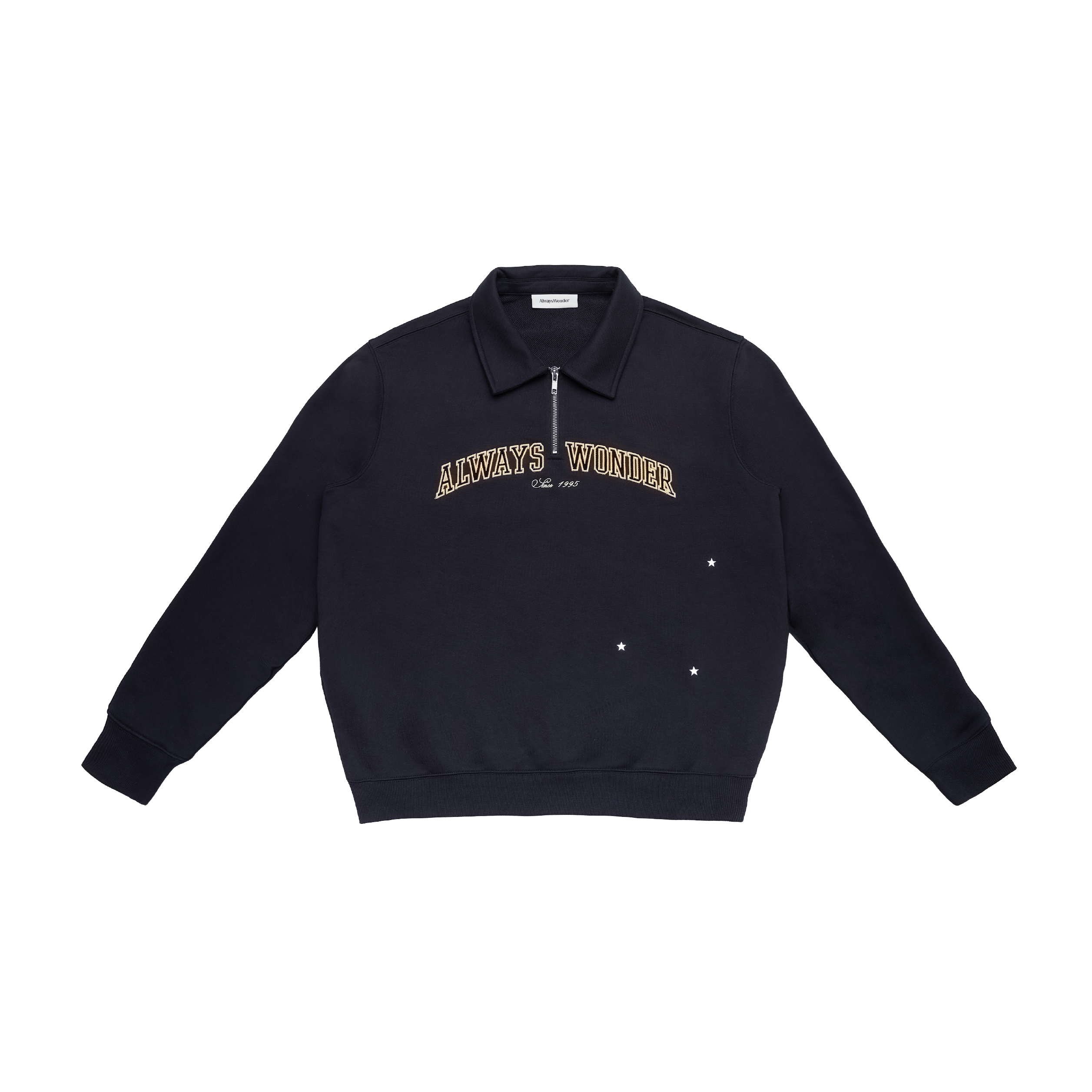 Campus Half-Zip Sweater | Navy Ink – AlwaysWonder