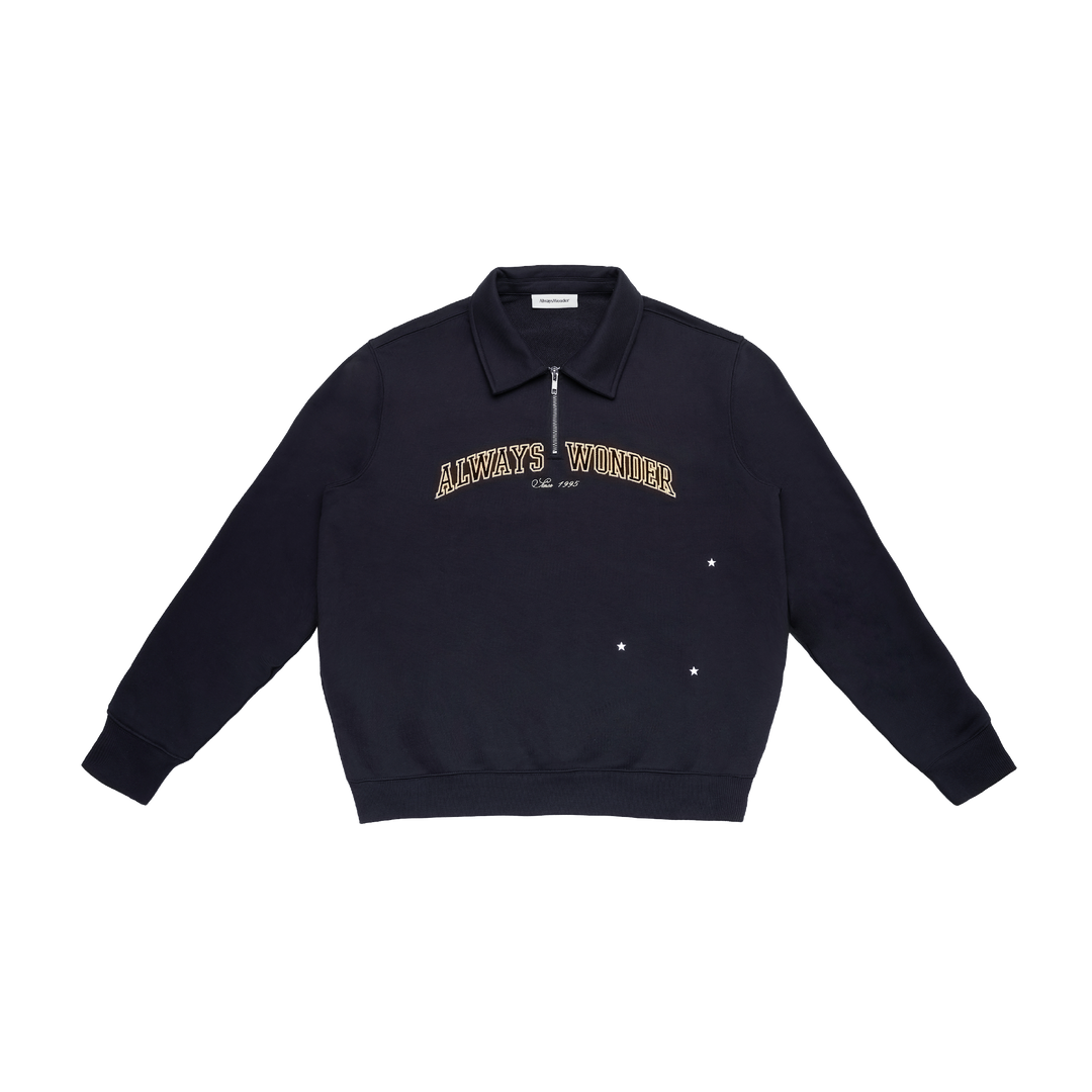 Campus Half-Zip Sweater | Navy Ink