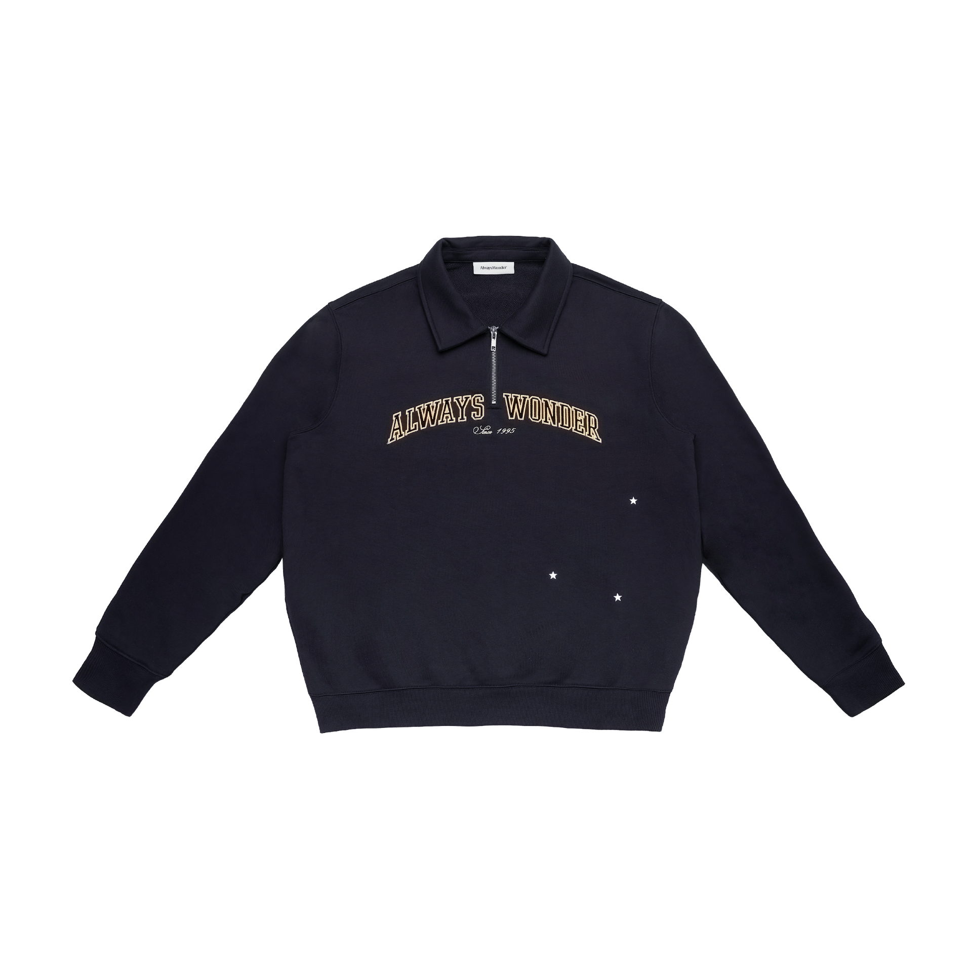 Campus Half-Zip Sweater | Navy Ink – AlwaysWonder