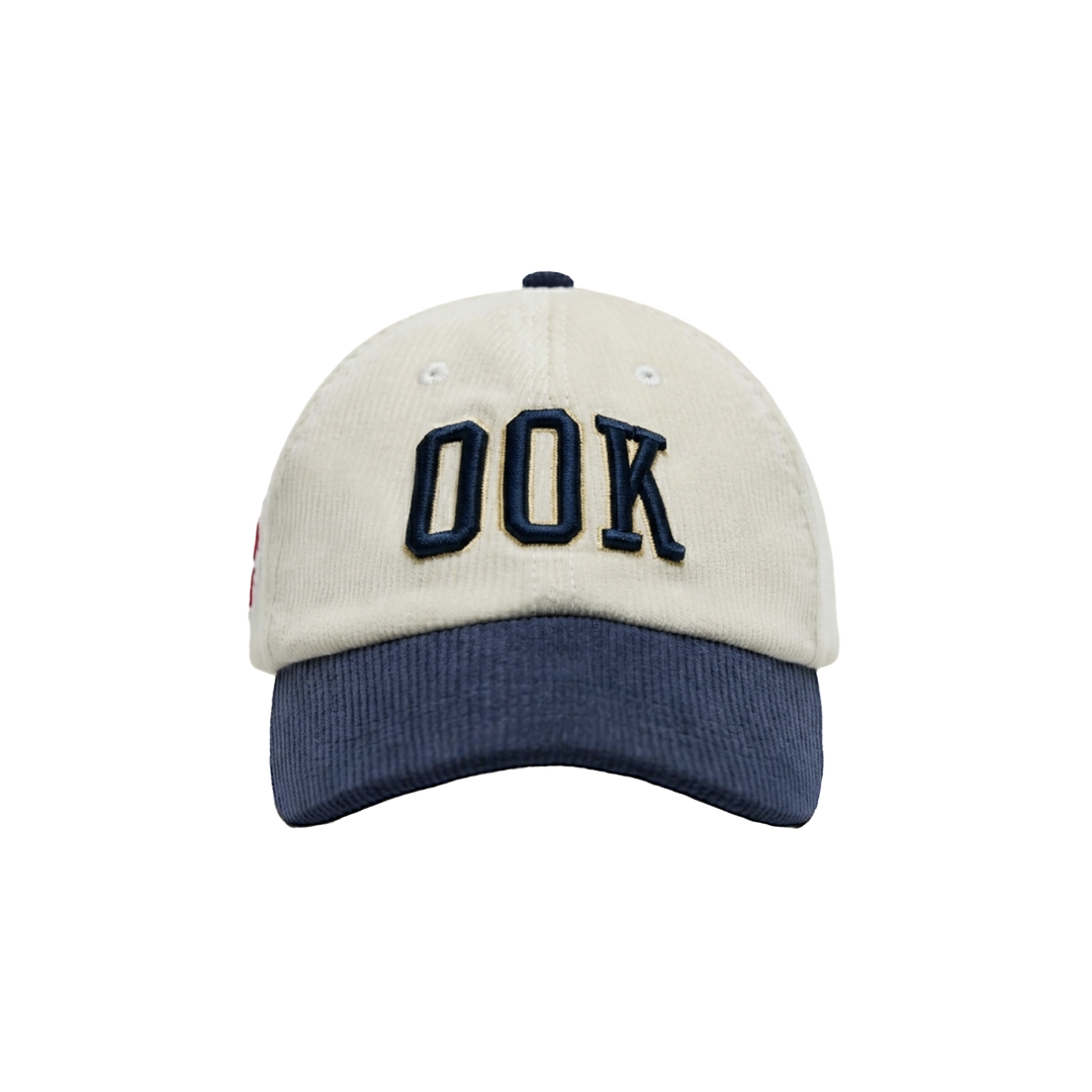 00K Playground Club Cap | White Millet with Navy
