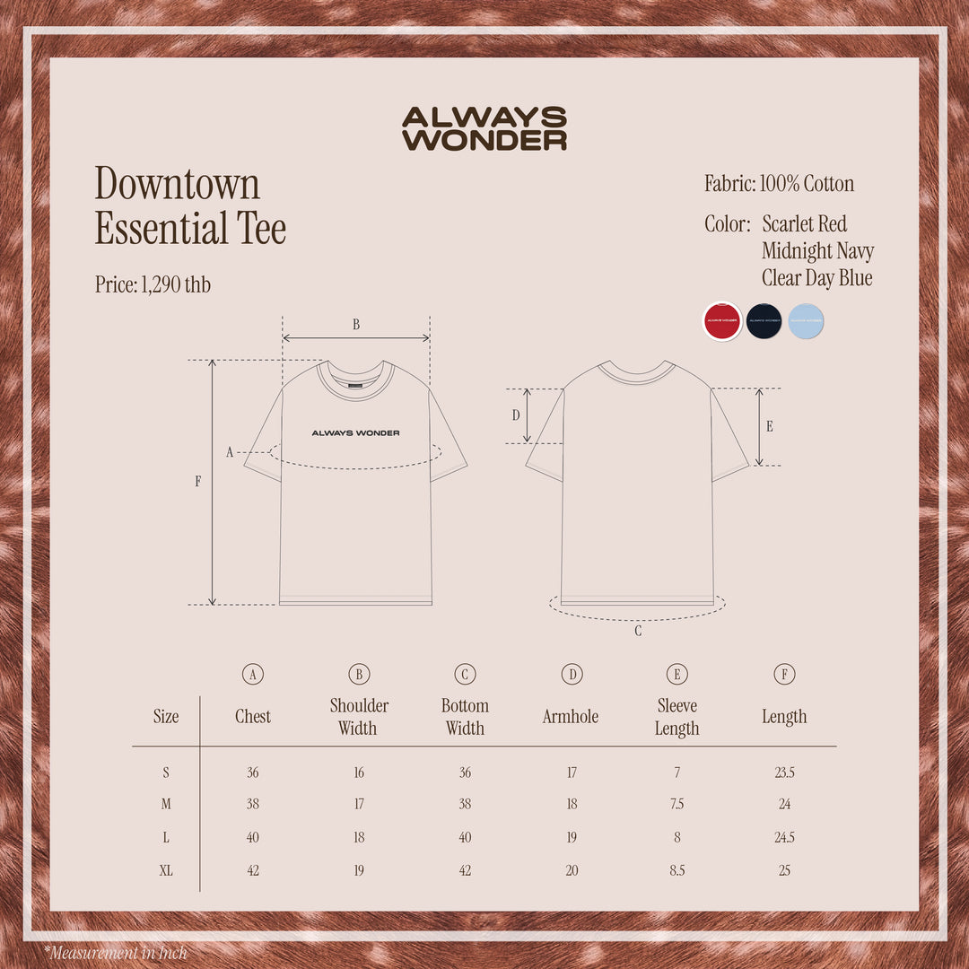 Downtown Essential Tee | Scarlet Red