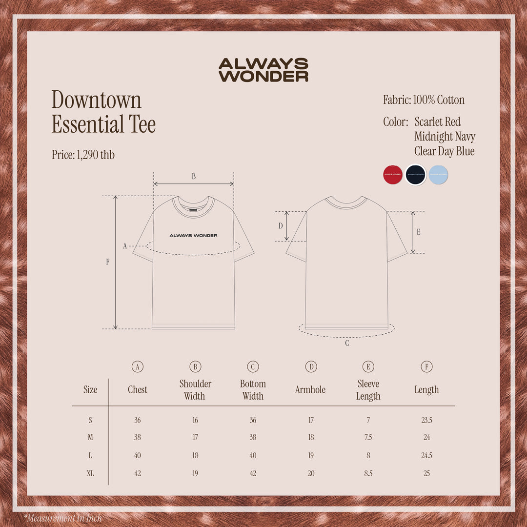 Downtown Essential Tee | Midnight Navy