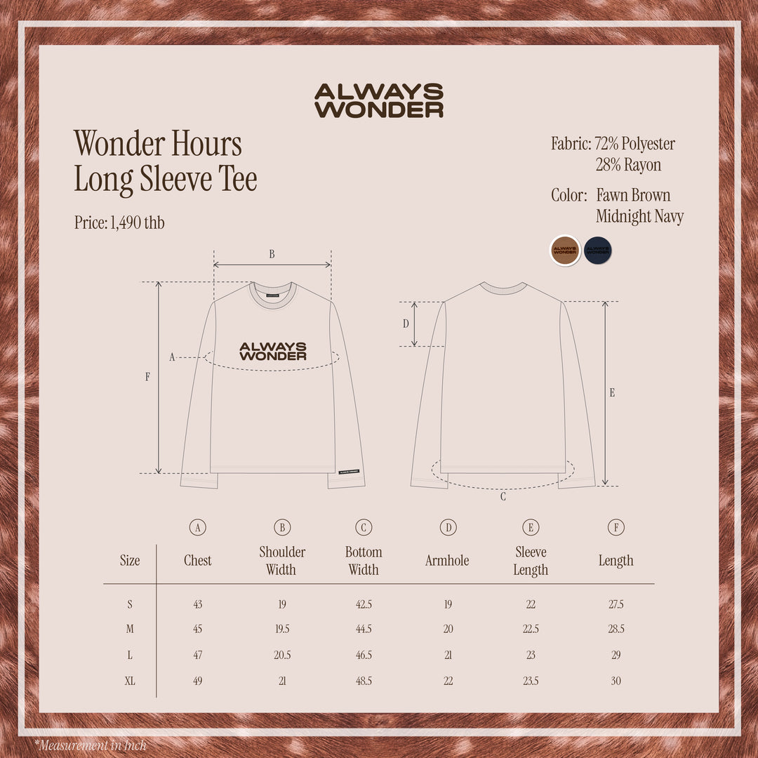 Wonder Hours Long Sleeve Tee | Fawn Brown