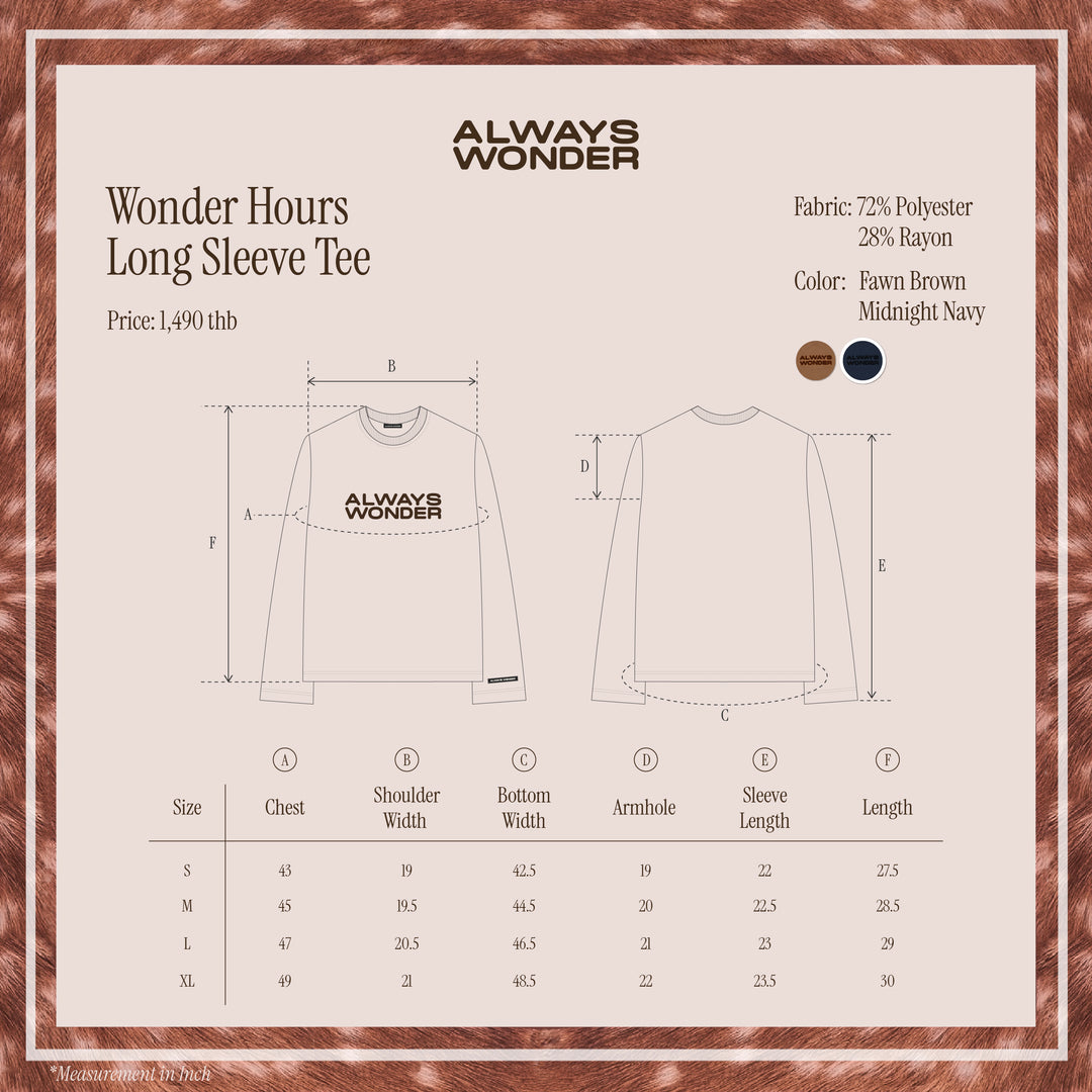 Wonder Hours Long Sleeve Tee | Midnight Navy