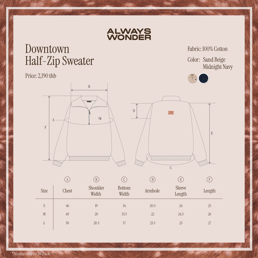 Downtown Half-Zip Sweater | Midnight Navy