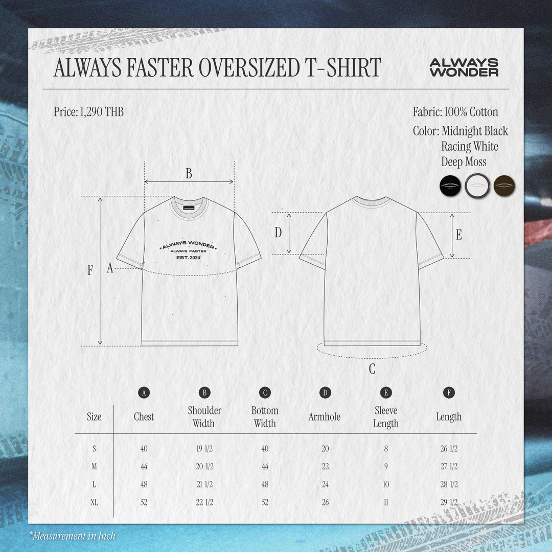 Always Faster Oversized T-Shirt | Racing White