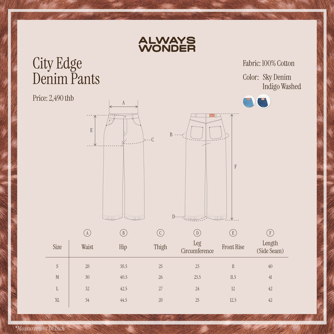 City Edge Denim Pants | Indigo Washed