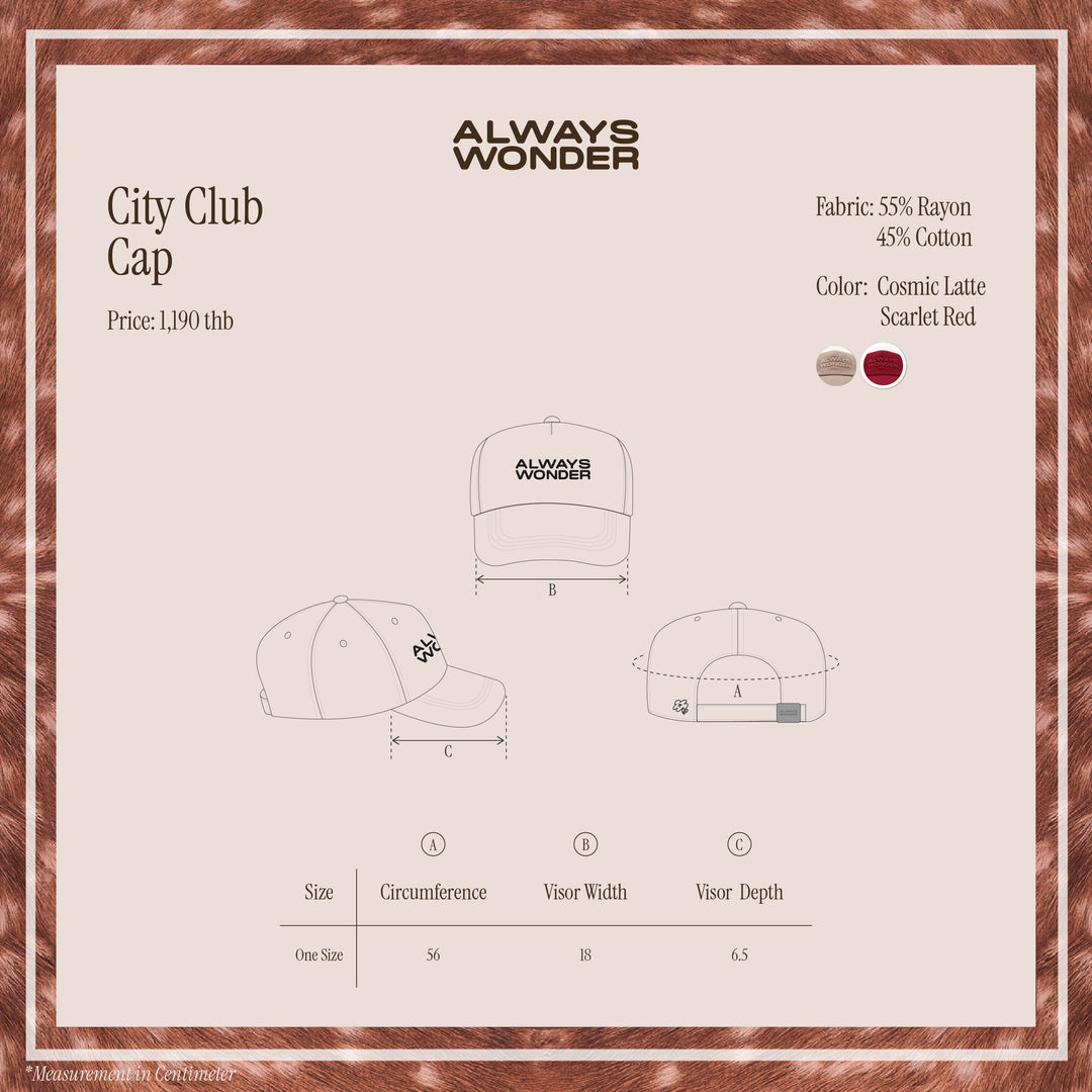 City Club Cap |  Scarlet Red