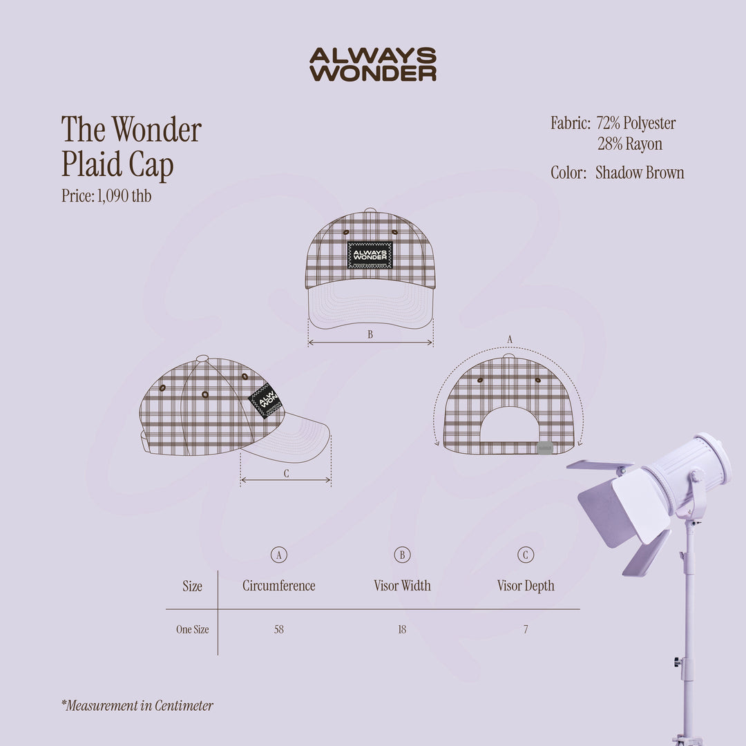 The Wonder Plaid Cap | Shadow Brown