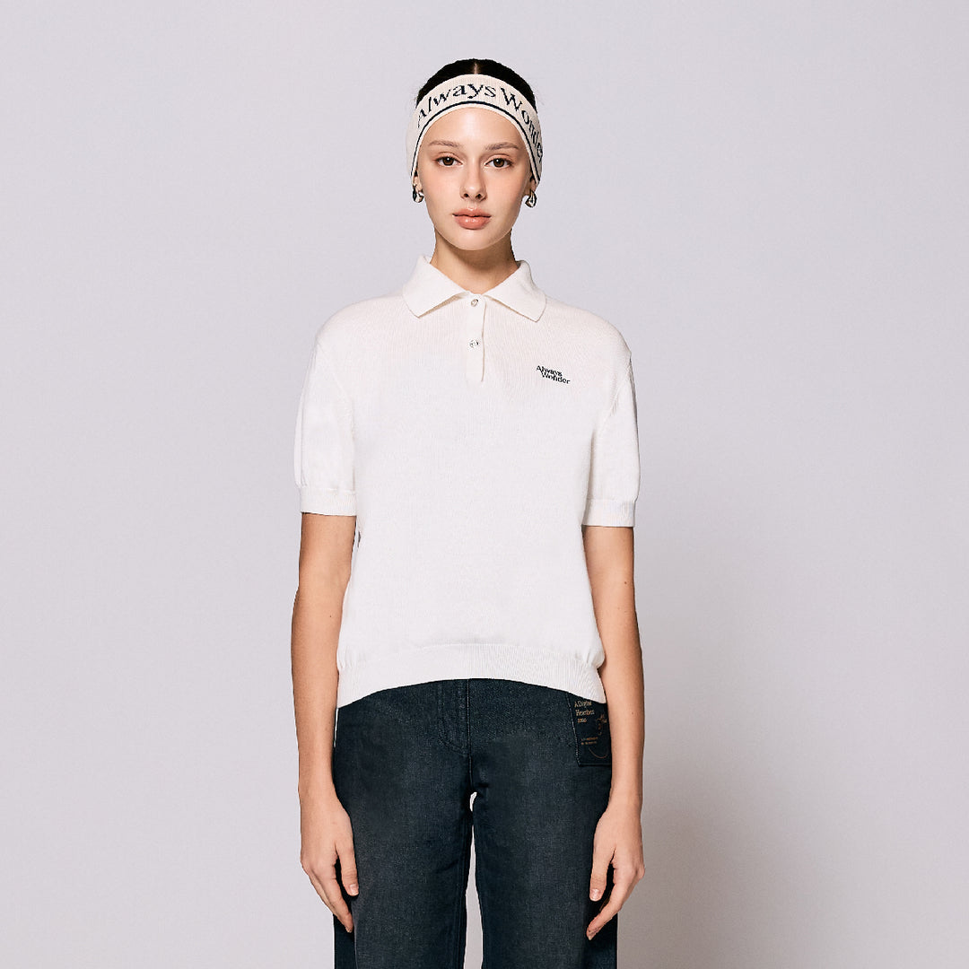 AlwaysWonder | 'A Digital Heartbeat'  Off-White Polo Shirt