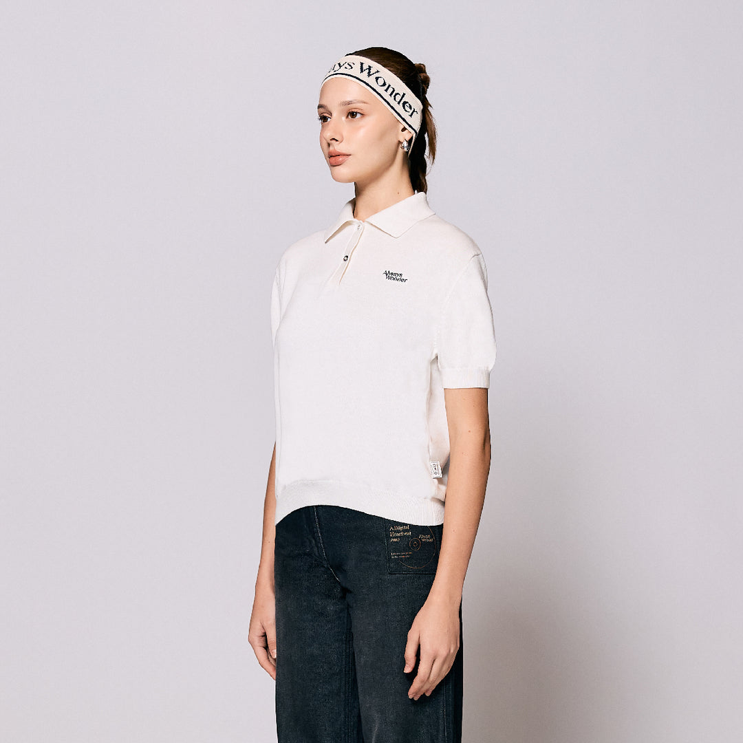 AlwaysWonder | 'A Digital Heartbeat'  Off-White Polo Shirt