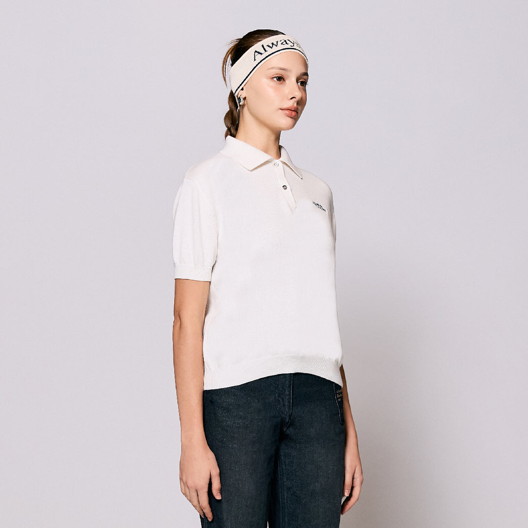 AlwaysWonder | 'A Digital Heartbeat'  Off-White Polo Shirt
