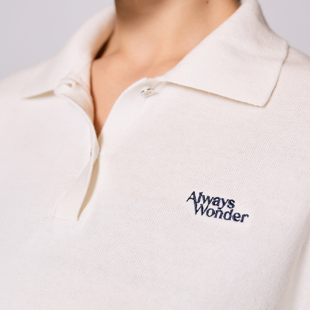 AlwaysWonder | 'A Digital Heartbeat'  Off-White Polo Shirt